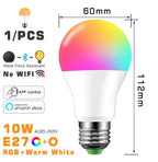 Smart RGB LED Light Bulb - Alexa & Voice Control