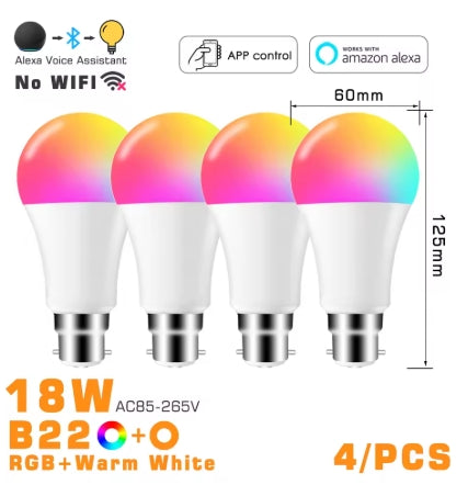 Smart RGB LED Light Bulb - Alexa & Voice Control