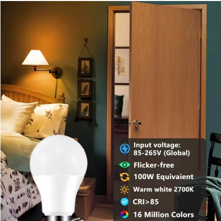 Smart RGB LED Light Bulb - Alexa & Voice Control