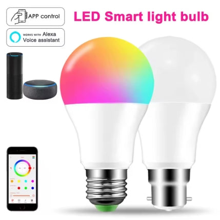 Smart RGB LED Light Bulb - Alexa & Voice Control